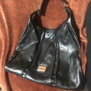 Unlisted black leather tote